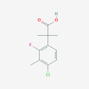 molecular formula C11H12ClFO2 B2664453 2-(4-Chloro-2-fluoro-3-methylphenyl)-2-methylpropanoic acid CAS No. 1517647-91-4