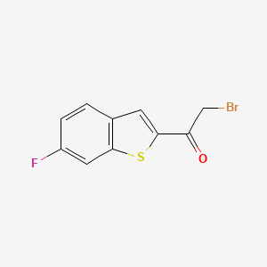 molecular formula C10H6BrFOS B2664455 2-Bromo-1-(6-fluoro-1-benzothiophen-2-yl)ethanone CAS No. 1538673-54-9