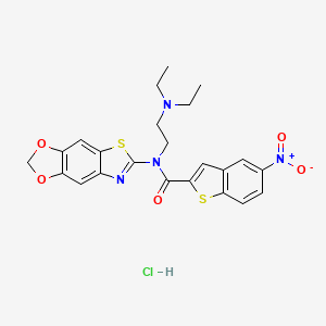N-([1,3]dioxolo[4',5':4,5]benzo[1,2-d]thiazol-6-yl)-N-(2-(diethylamino)ethyl)-5-nitrobenzo[b]thiophene-2-carboxamide hydrochloride