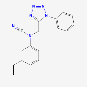 N-cyano-3-ethyl-N-[(1-phenyl-1H-1,2,3,4-tetrazol-5-yl)methyl]aniline