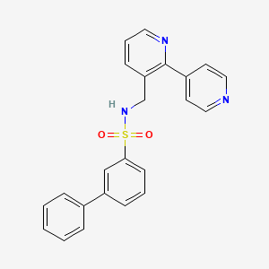 molecular formula C23H19N3O2S B2664465 N-([2,4'-bipyridin]-3-ylmethyl)-[1,1'-biphenyl]-3-sulfonamide CAS No. 1903058-91-2