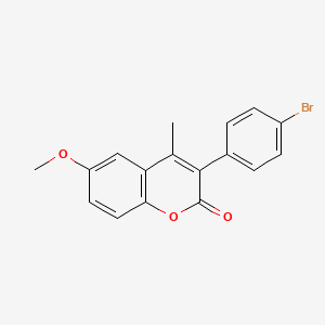 molecular formula C17H13BrO3 B2664474 3-(4-溴苯基)-6-甲氧基-4-甲基色滨-2-酮 CAS No. 331821-35-3