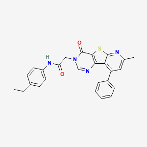 molecular formula C26H22N4O2S B2664477 N-(4-ethylphenyl)-2-(7-methyl-4-oxo-9-phenylpyrido[3',2':4,5]thieno[3,2-d]pyrimidin-3(4H)-yl)acetamide CAS No. 1223974-40-0