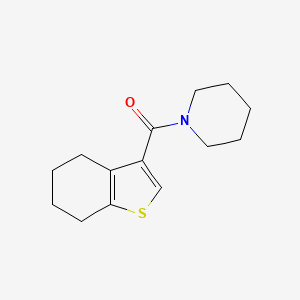 molecular formula C14H19NOS B2664480 Piperidyl 4,5,6,7-tetrahydrobenzo[b]thiophen-3-yl ketone CAS No. 307540-59-6