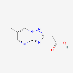 molecular formula C8H8N4O2 B2664495 2-(6-甲基-[1,2,4]三唑并[1,5-a]嘧啶-2-基)乙酸 CAS No. 1160245-80-6