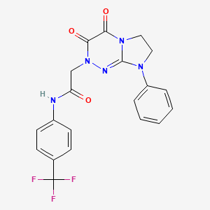 2-(3,4-dioxo-8-phenyl-3,4,7,8-tetrahydroimidazo[2,1-c][1,2,4]triazin-2(6H)-yl)-N-(4-(trifluoromethyl)phenyl)acetamide