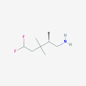 molecular formula C8H17F2N B2664512 (2S)-5,5-Difluoro-2,3,3-trimethylpentan-1-amine CAS No. 2248198-72-1