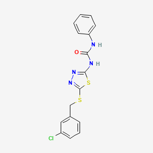 1-(5-((3-Chlorobenzyl)thio)-1,3,4-thiadiazol-2-yl)-3-phenylurea
