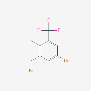 molecular formula C9H7Br2F3 B2664521 5-Bromo-2-methyl-3-(trifluoromethyl)benzyl bromide CAS No. 2386352-03-8