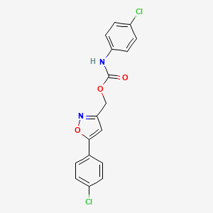 [5-(4-chlorophenyl)-1,2-oxazol-3-yl]methyl N-(4-chlorophenyl)carbamate