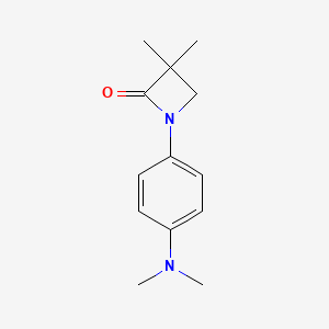 molecular formula C13H18N2O B2664527 1-[4-(Dimethylamino)phenyl]-3,3-dimethyl-2-azetanone CAS No. 341966-01-6