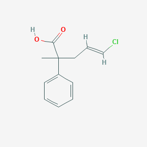(E)-5-Chloro-2-methyl-2-phenylpent-4-enoic acid