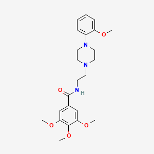 molecular formula C23H31N3O5 B2664532 3,4,5-trimethoxy-N-(2-(4-(2-methoxyphenyl)piperazin-1-yl)ethyl)benzamide CAS No. 91616-91-0