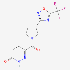 6-(3-(5-(trifluoromethyl)-1,2,4-oxadiazol-3-yl)pyrrolidine-1-carbonyl)-4,5-dihydropyridazin-3(2H)-one