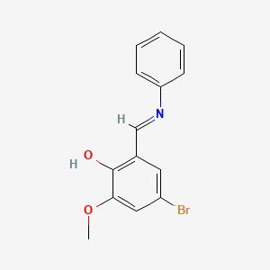 4-Bromo-2-methoxy-6-[(phenylimino)methyl]benzenol