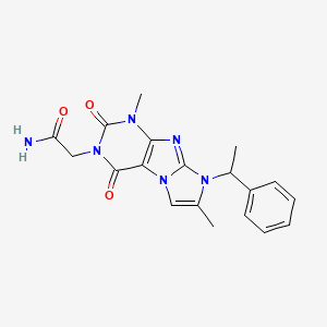 2-(1,7-dimethyl-2,4-dioxo-8-(1-phenylethyl)-1H-imidazo[2,1-f]purin-3(2H,4H,8H)-yl)acetamide