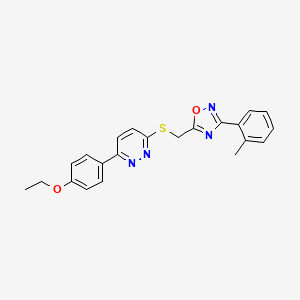 3-(4-Ethoxyphenyl)-6-({[3-(2-methylphenyl)-1,2,4-oxadiazol-5-yl]methyl}sulfanyl)pyridazine