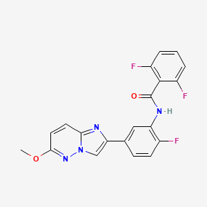 2,6-difluoro-N-(2-fluoro-5-(6-methoxyimidazo[1,2-b]pyridazin-2-yl)phenyl)benzamide