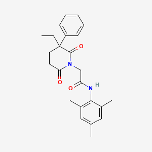 molecular formula C24H28N2O3 B2664581 2-(3-ethyl-2,6-dioxo-3-phenylpiperidin-1-yl)-N-mesitylacetamide CAS No. 923222-43-9
