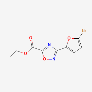 molecular formula C9H7BrN2O4 B2664583 Ethyl 3-(5-bromo-2-furyl)-1,2,4-oxadiazole-5-carboxylate CAS No. 924858-82-2
