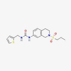1-(2-(Propylsulfonyl)-1,2,3,4-tetrahydroisoquinolin-7-yl)-3-(thiophen-2-ylmethyl)urea