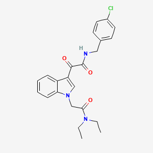 molecular formula C23H24ClN3O3 B2664593 N-(4-chlorobenzyl)-2-(1-(2-(diethylamino)-2-oxoethyl)-1H-indol-3-yl)-2-oxoacetamide CAS No. 894001-76-4