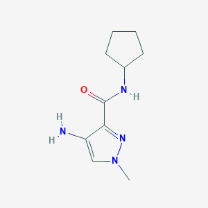 molecular formula C10H16N4O B2664599 4-amino-N-cyclopentyl-1-methyl-1H-pyrazole-3-carboxamide CAS No. 906087-57-8