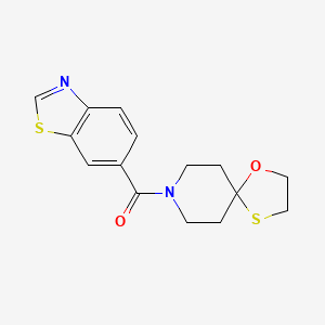 molecular formula C15H16N2O2S2 B2664601 Benzo[d]thiazol-6-yl(1-oxa-4-thia-8-azaspiro[4.5]decan-8-yl)methanone CAS No. 1797243-42-5