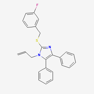molecular formula C25H21FN2S B2664606 1-allyl-2-[(3-fluorobenzyl)sulfanyl]-4,5-diphenyl-1H-imidazole CAS No. 339277-95-1