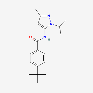 molecular formula C18H25N3O B2664610 4-(tert-butyl)-N-(1-isopropyl-3-methyl-1H-pyrazol-5-yl)benzamide CAS No. 1171407-00-3