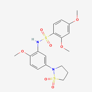 N-(5-(1,1-dioxidoisothiazolidin-2-yl)-2-methoxyphenyl)-2,4-dimethoxybenzenesulfonamide