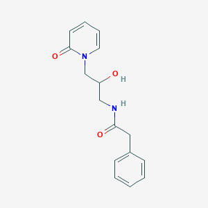 molecular formula C16H18N2O3 B2664623 N-(2-hydroxy-3-(2-oxopyridin-1(2H)-yl)propyl)-2-phenylacetamide CAS No. 1797720-75-2
