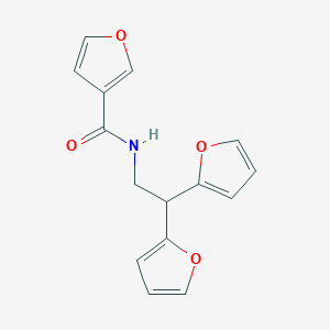 molecular formula C15H13NO4 B2664626 N-(2,2-di(furan-2-yl)ethyl)furan-3-carboxamide CAS No. 2309799-40-2