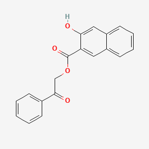 molecular formula C19H14O4 B2664629 2-Oxo-2-phenylethyl 3-hydroxy-2-naphthoate CAS No. 282730-62-5