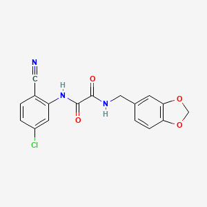 N1-(benzo[d][1,3]dioxol-5-ylmethyl)-N2-(5-chloro-2-cyanophenyl)oxalamide