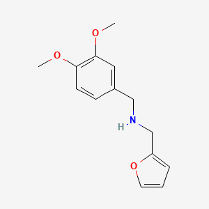 molecular formula C14H17NO3 B2664645 (3,4-Dimethoxy-benzyl)-furan-2-ylmethyl-amine CAS No. 40171-98-0