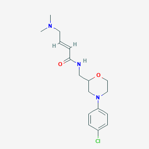 (E)-N-[[4-(4-Chlorophenyl)morpholin-2-yl]methyl]-4-(dimethylamino)but-2-enamide