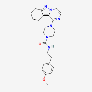 molecular formula C24H30N6O2 B2664649 N-(4-甲氧基苯乙基)-4-(7,8,9,10-四氢吡嗪并[1,2-b]吲哚-1-基)哌嗪-1-甲酰胼 CAS No. 2034260-13-2