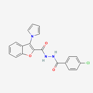 N'-(4-chlorobenzoyl)-3-(1H-pyrrol-1-yl)-1-benzofuran-2-carbohydrazide
