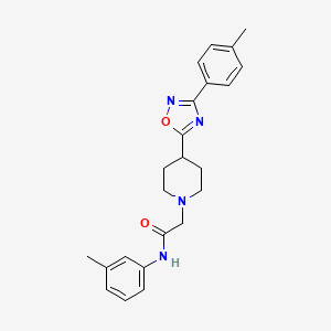 N-(m-tolyl)-2-(4-(3-(p-tolyl)-1,2,4-oxadiazol-5-yl)piperidin-1-yl)acetamide