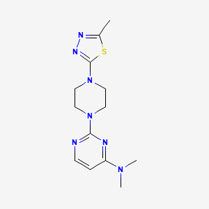 N,N-Dimethyl-2-[4-(5-methyl-1,3,4-thiadiazol-2-yl)piperazin-1-yl]pyrimidin-4-amine
