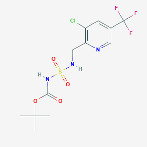 tert-butyl N-({[3-chloro-5-(trifluoromethyl)pyridin-2-yl]methyl}sulfamoyl)carbamate