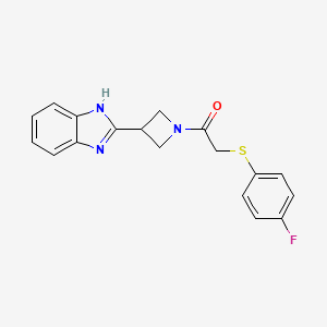 1-(3-(1H-benzo[d]imidazol-2-yl)azetidin-1-yl)-2-((4-fluorophenyl)thio)ethanone