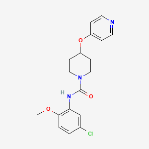 molecular formula C18H20ClN3O3 B2664694 N-(5-氯-2-甲氧基苯基)-4-(吡啶-4-氧基)哌啶-1-甲酰胺 CAS No. 2034471-10-6