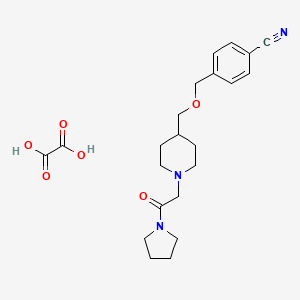 4-(((1-(2-Oxo-2-(pyrrolidin-1-yl)ethyl)piperidin-4-yl)methoxy)methyl)benzonitrile oxalate