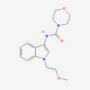 molecular formula C16H21N3O3 B2664701 N-(1-(2-methoxyethyl)-1H-indol-3-yl)morpholine-4-carboxamide CAS No. 941951-59-3