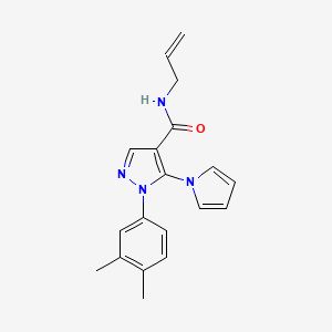 molecular formula C19H20N4O B2664702 N-allyl-1-(3,4-dimethylphenyl)-5-(1H-pyrrol-1-yl)-1H-pyrazole-4-carboxamide CAS No. 1207011-33-3