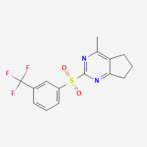 4-methyl-2-{[3-(trifluoromethyl)phenyl]sulfonyl}-6,7-dihydro-5H-cyclopenta[d]pyrimidine