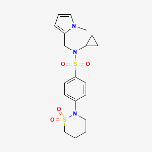 N-cyclopropyl-4-(1,1-dioxido-1,2-thiazinan-2-yl)-N-((1-methyl-1H-pyrrol-2-yl)methyl)benzenesulfonamide