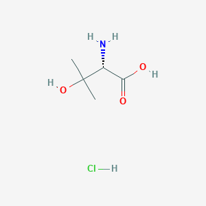 molecular formula C5H12ClNO3 B2664720 (S)-2-Amino-3-hydroxy-3-methylbutanoic acid hcl CAS No. 2231249-10-6